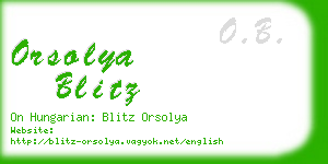 orsolya blitz business card